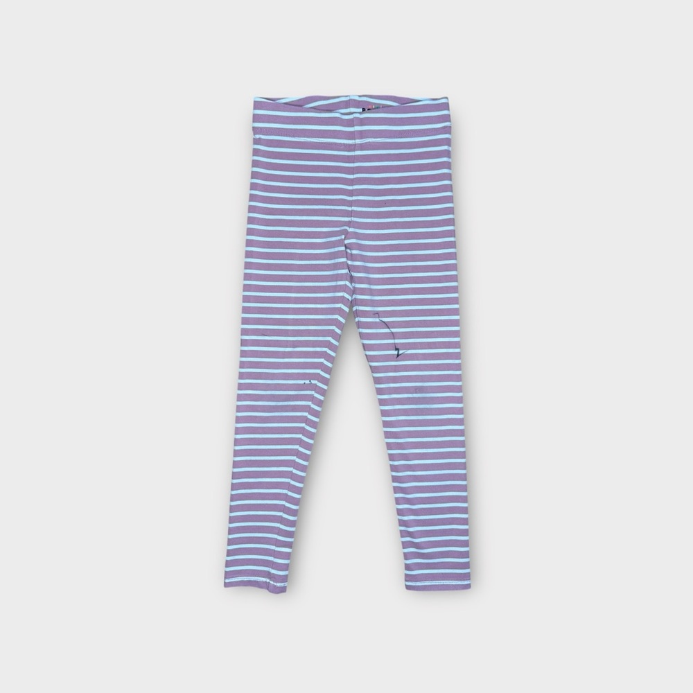 Mini Boden Pink & White Striped Leggings